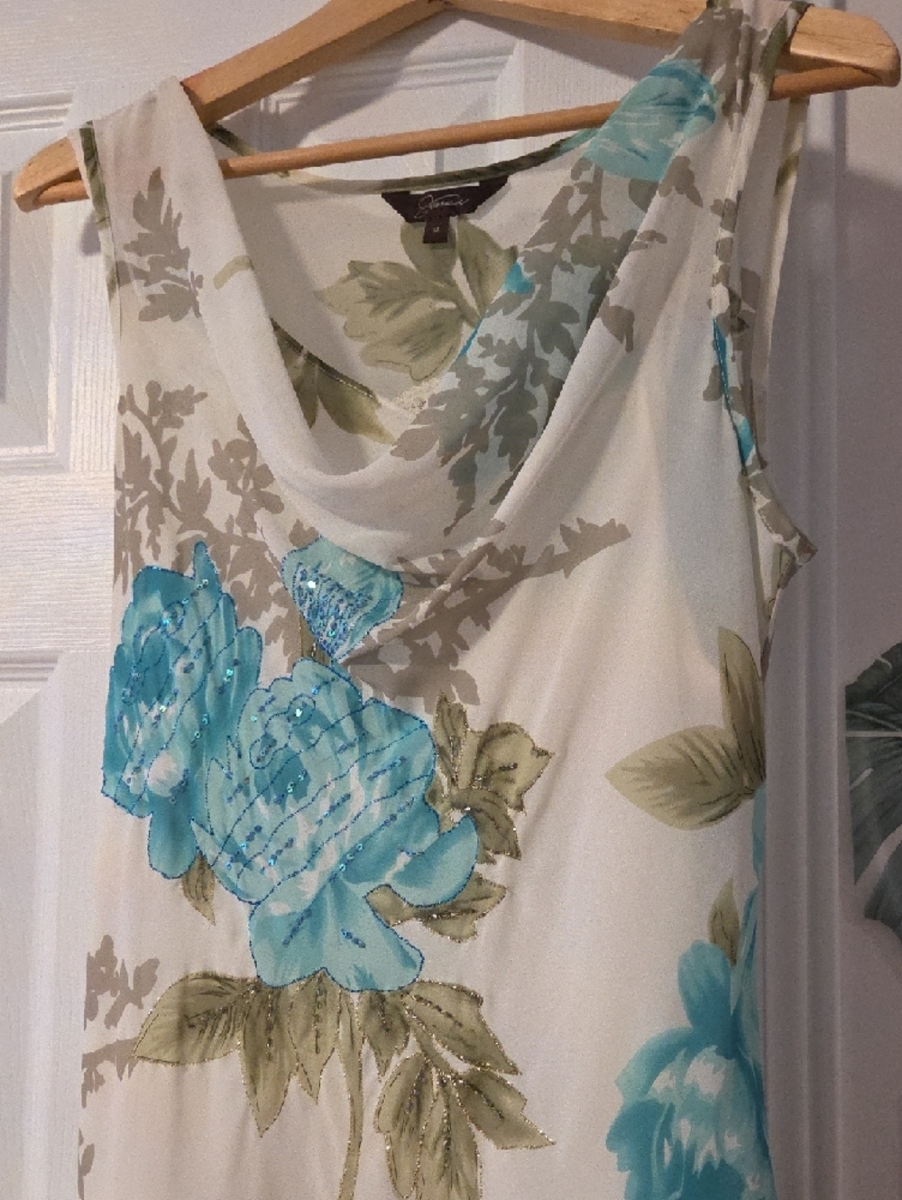 Y2K Gorgeous Beaded Floral dress Jessica Vintage